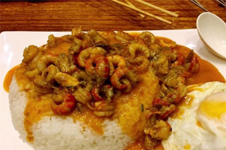 哇噻小龙虾盖浇饭